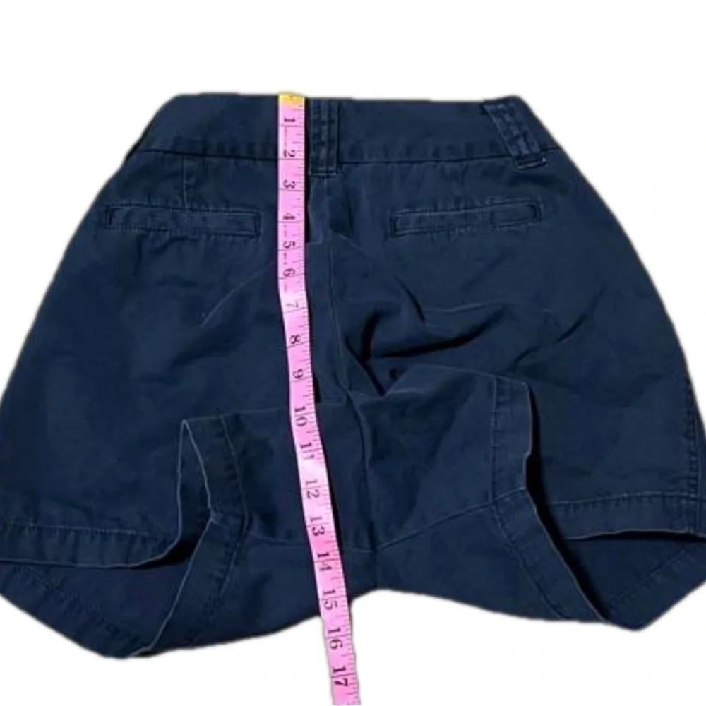 J Crew Weathered Chino Classic Twill City Fit Cotton Navy Shorts Women Size 10